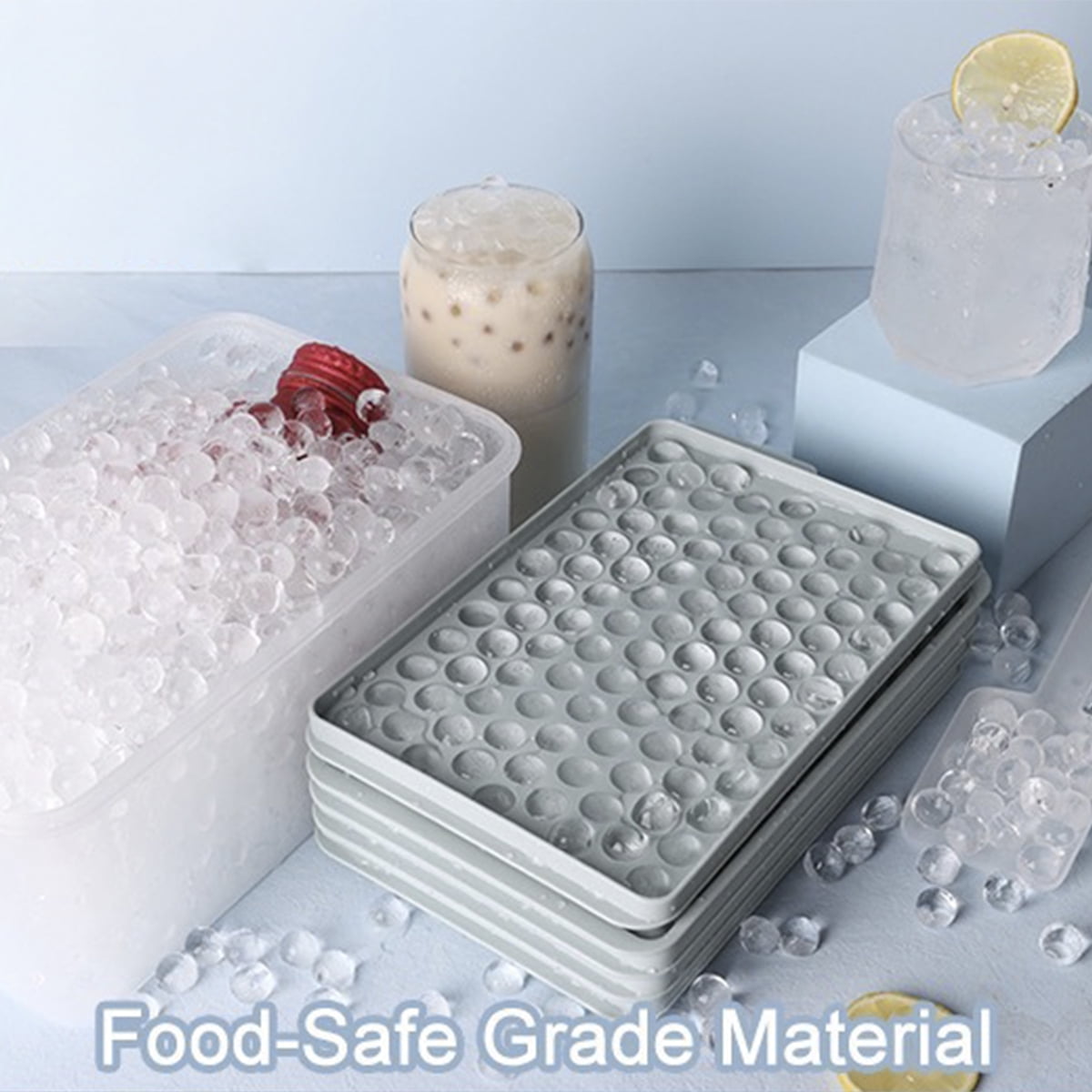 XMMSWDLA Ice Cube Mold 21 Cell Silicone Folding Ice Cell Ice Maker