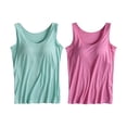 thumbnail image 1 of Womens Cotton Camisole Adjustable Camisole With Frame Bra Stretch Undershirt, 1 of 6