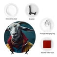 thumbnail image 4 of Picia Surrealist Goat Pattern Bone China Decorative Plate – Wall Decor with Stand and Adhesive, Elegant Ornament for Living Room, Office, or Entryway-10in, 4 of 6