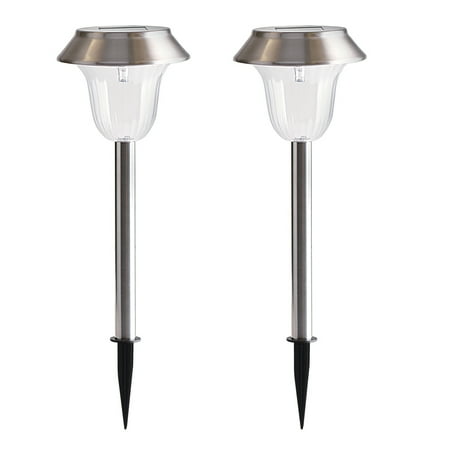 2 Pack Solar Garden Lights Outdoor Stainless Steel Warm White Led Pathway Lamp Decoration Landscape Lighting For Patio Lawn Yard Walkway Canada 2 Pack Solar Garden Lights Outdoor, Solar Garden Carriage Lights B Q