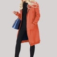 thumbnail image 2 of GILIGEGE Women's Zip‑Up Oversized Long Hoodie,Soft Fleece Long‑Sleeve Casual Jacket, Plus‑Size Fall 2026 Sweatshirt Coat with Pockets for Daily Going‑Out Lounging Outfits Orange 2XL, 2 of 4