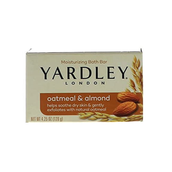 Yardley London Oatmeal and Almond Naturally Moisturizing Bath Bar, 4.0 oz. (Pack of 6) Pack of 6