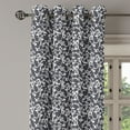 thumbnail image 2 of Ambesonne Black White Grommet Curtain, Gardening Flowers, 50" x 96", Dark Navy Blue White, 2 of 6