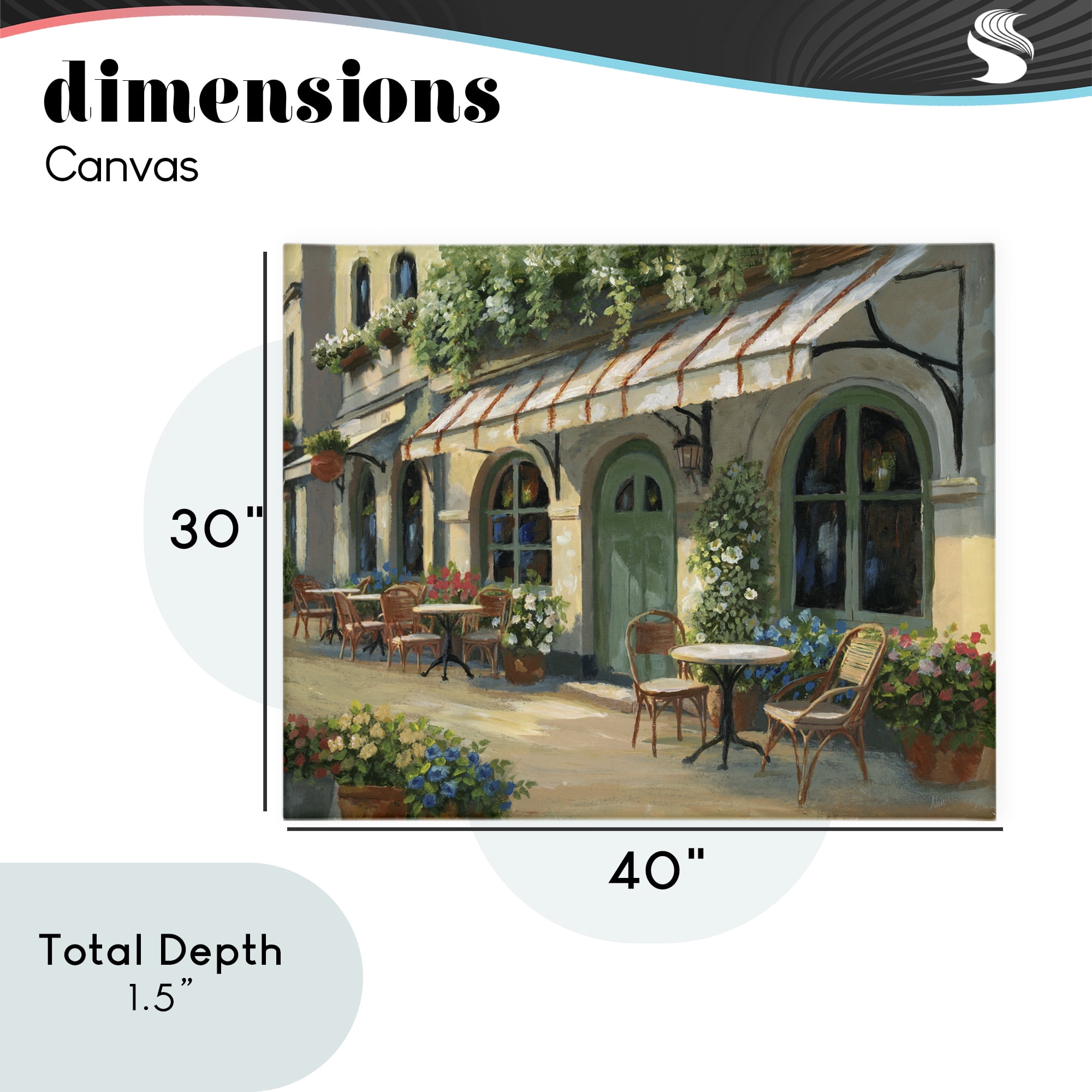 Stupell Industries Cozy Cafe Sunlit Patio Canvas Wall Art, design by Nan