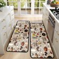 thumbnail image 4 of Kitchen Rugs Sets Of 2,Brown Mushroom Line Light Pattern Anti Fatigue Kitchen Mat Rugs Non Slip Washable,Decorative Kitchen Floor Mats for Kitchen,Sink,Laundry,17"x47"+17"x47", 4 of 5