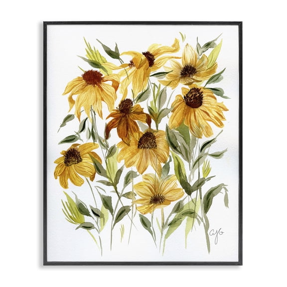 Stupell Industries Rustic Lodge Wild Rudbeckia Flowers Black Framed Giclee Art, 11 x 14, by Alexandria Gilbert Kincaid