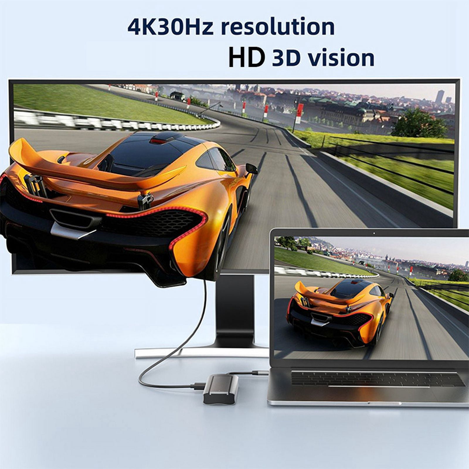 6-In-1 M.2 SSD HUB USB C Docking Station with Disk Storage USB 3.0 Type C to Compatible- Laptop for Laptops