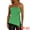 Green, variant on Women's Drawstring Ruched Asymmetrical Ruffle Hem Top XL Green