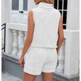 thumbnail image 5 of Maean 2 Piece Sets for Women Sleeveless Mock Neck Tops and Drawstring Elastic Waist Shorts Outfit with Pockets, 5 of 5