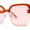 Orange / Light Brown, variant on Womens Rimless Butterfly Chic Light Fashion Sunglasses Black Light Grey