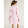 thumbnail image 4 of Joyspun Women's Cotton Blend Knit Wrap Robe, Sizes S to 3X, 4 of 6