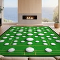 thumbnail image 2 of Design&I 8'x10' Washable Area Rug Extra Large Skid-Resistant Low Profile Golf Interlocking Dimple Grid Motif Dimpled Border for Living Room, Family, 2 of 7