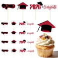 thumbnail image 2 of Hearthoom 1Set of 16Pcs 2026 Graduation Cupcake Toppers Glitter Diploma Congrats Grad Cap Cupcake Picks Class of 2026 Cake Decorations for 2026 Graduation Theme Party Supplies,Red, 2 of 9