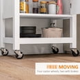thumbnail image 4 of Small White Cart - 4 Caster Wheels - Kitchen Cleaning - Transport Easily, 4 of 6