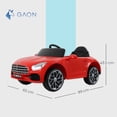 thumbnail image 5 of Carro Electrico Montable para Niños de Control Remoto y Manejo Directo Carrito Deportivo con Luces Estero Bluetooth y USB Doble Puerta con Seguro Rojo Gaon, 5 of 5