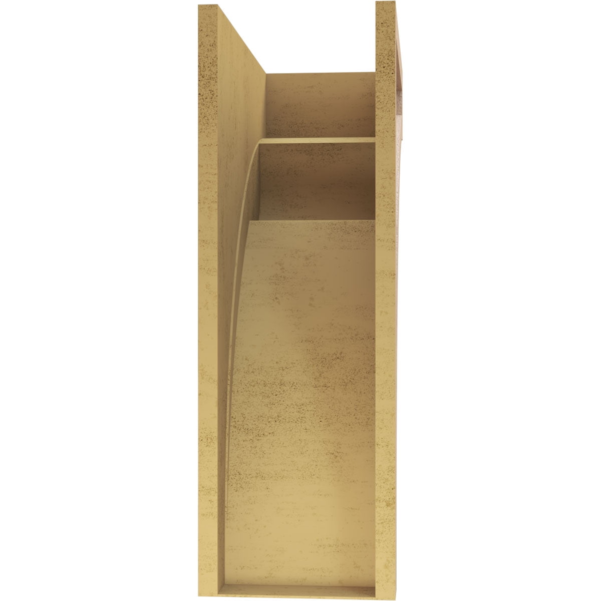 10"W x 20"D x 30"H Classic Viola Rough Cedar Woodgrain TimberThane Corbel, Primed Tan