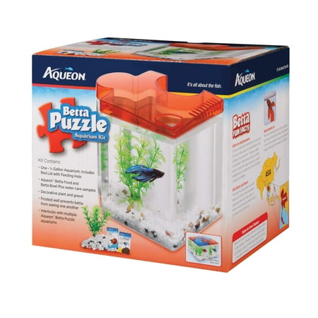 UPC: 0015905012225 | Aqueon Betta Puzzle Half Gallon Aquarium Kit Red