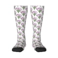 thumbnail image 2 of Picia Women Crew Soft Moisture-wicking Socks Tulips Flowers Pattern Design Cotton Socks, One Size fit All, 2 of 9