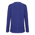 thumbnail image 4 of Holzkary 3/4 Sleeve T Shirts for Women Fashion Printed T Shirt Casual V Neck Three Quarter Sleeve Top Summer Tops Fall Fashion Blouses Beach Vacation Clothes Spring Tunic 2025 Trendy Blue 4Xl, 4 of 9