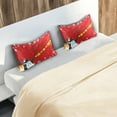 thumbnail image 7 of GZHJMY Christmas Penguin Snowflake Satin Pillowcase for Hair and Skin Silk Pillowcase, Queen Size(20x30 inches) - Slip Cooling Satin Pillow Covers with Envelope Closure,Christmas Decoration, 7 of 7