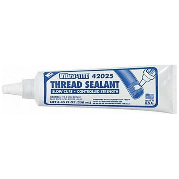 Vibra-Tite Thread Sealant, White, Liquid, 250 mL Tube 42025