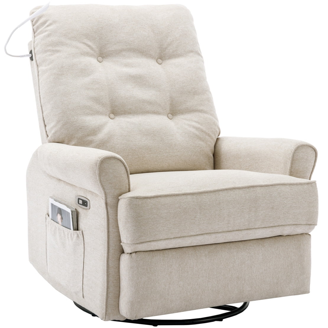 Power Lift Recliner Chair for Living Room, 270° Swivel Nursery Glider