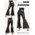 thumbnail image 6 of Xuanfei Women Sequin Sparkly Party Club Night Flare Long Pants, 6 of 6