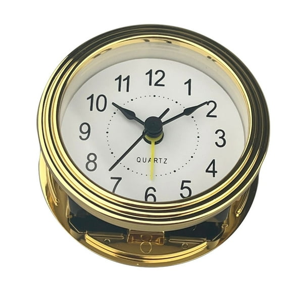 WINDLAND Snooze Clock Insert 3Inch Gold Trim Arabic Numerals Watch Insert Craft Projects