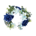 thumbnail image 4 of fenteer Hairpin Delicate Travel Photo Hair Accessory Wreath Headband Floral Headwear for dark blue, 4 of 8