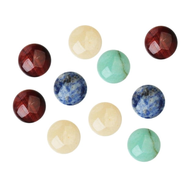10pcs Media Cabujón Piedra Preciosa Redonda Joyería Bisutería Brilnte Bricoje Sunnimix Fabricación de joyas cabujón de piedra