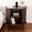 Walnut, variant on Ebello Nightstand with Built-in Charging Station, Modern Oval End Table with Storage, Sliding Door & Raised Base for Bedroom and Entryway, Camel