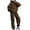 Brown, variant on YUGYXL 2 Piece Y2K Sweatsuits for Women Thin Fleece Outfits Fashion Hoodie Sweatshirt Match Straight Leg Sweatpants Jogger Tracksuit Set Today's Beige,XL