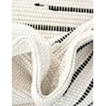 thumbnail image 4 of Unique Loom Chindi Cotton Collection Area Rug - Briah (2' 7" x 10' Runner White/Black), 4 of 7