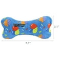 thumbnail image 4 of Mighty No Stuff Medium Bone 2 Pack Dog Toy, Celebration , Squeaky Plastic Core, 4 of 10