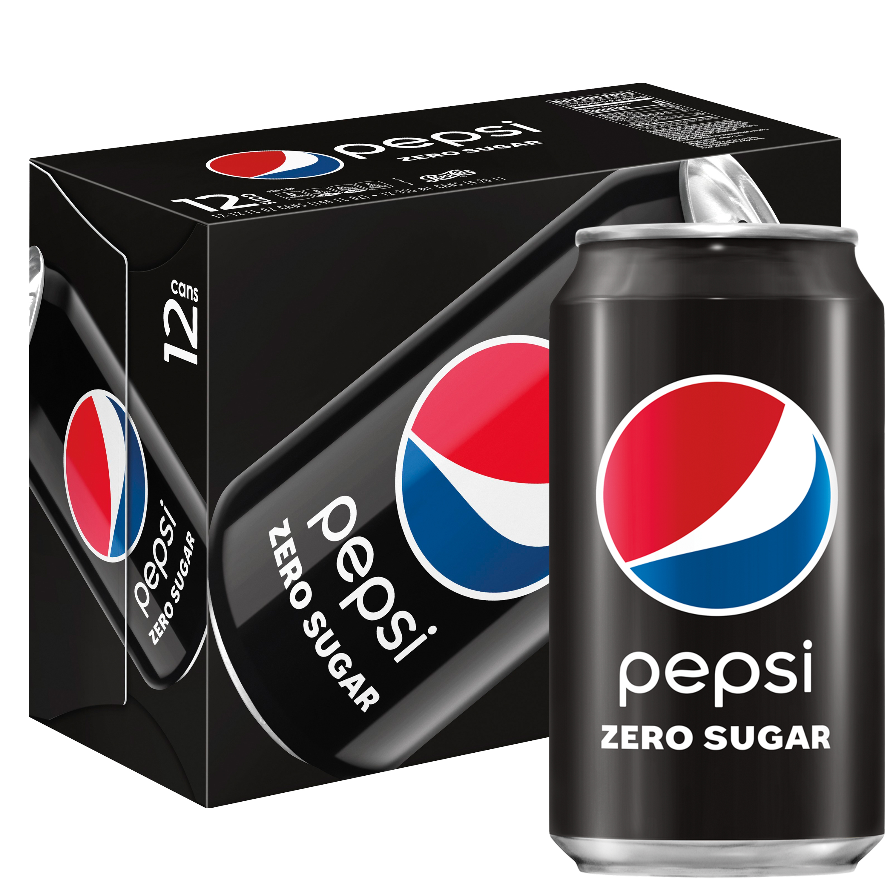 Pepsi Max Zero Calorie Soda, 12 Fl. Oz., 12 Count