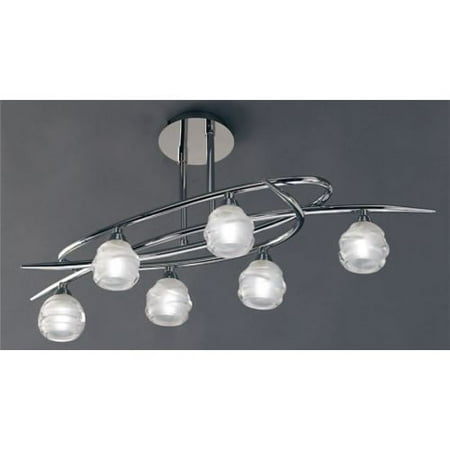 Mantra Lighting 1802 Loop 6 Light Semi Flush Ceiling Fixture Mantra Lighting 1802 Loop 6 Light Semi Flush Ceiling Fixture