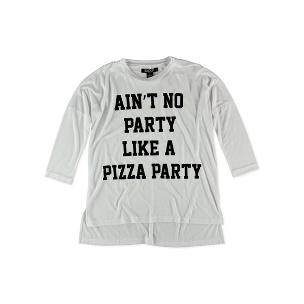 Sugar Rush Pizza Party - Camiseta gráfica para mujer, color blanco, pequeña