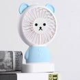 thumbnail image 5 of Ventilador portátil portátil con carga mini USB con forma de oso de dibujos animados, 5 of 5