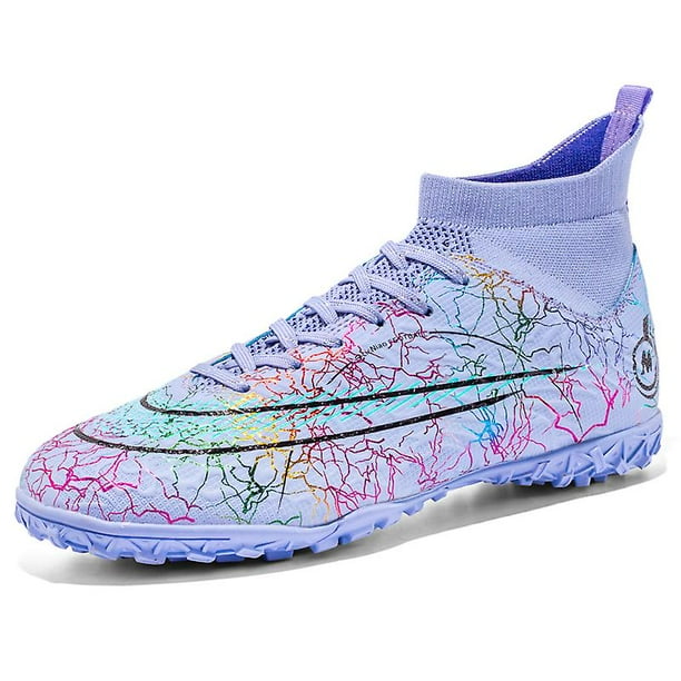 Mens Soccer Shoes Non-Slip Football Boots Cleats Grass Soccer Sneakers Yj068 zhangyuxiang LED