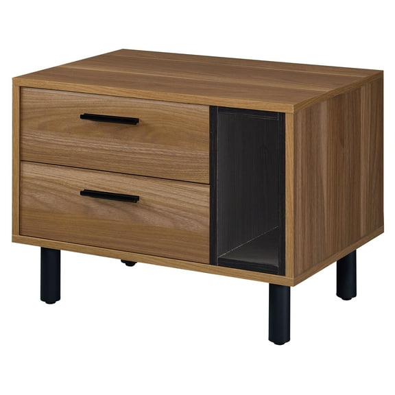 ACME Trolgar Storage Accent Table in Brown Oak and Black