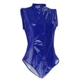 thumbnail image 1 of Mono sin mangas para mujer, mono de charol con cremallera, ropa de fiesta, traje de fiesta de cosplay, mono para mujer, ropa interior, lencería, azul XXXL Soledad Body de fiesta para mujer, 1 of 10