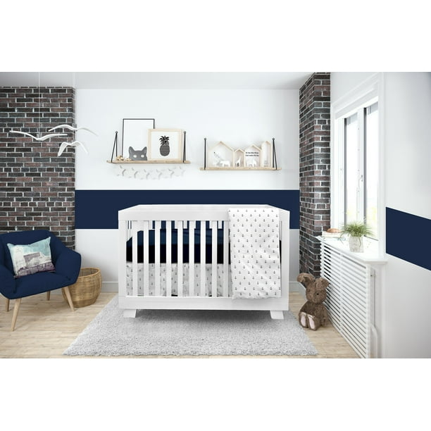 Bebelelo 4 Pieces Baby Bedding Set Nursery Crib Set of Skirt