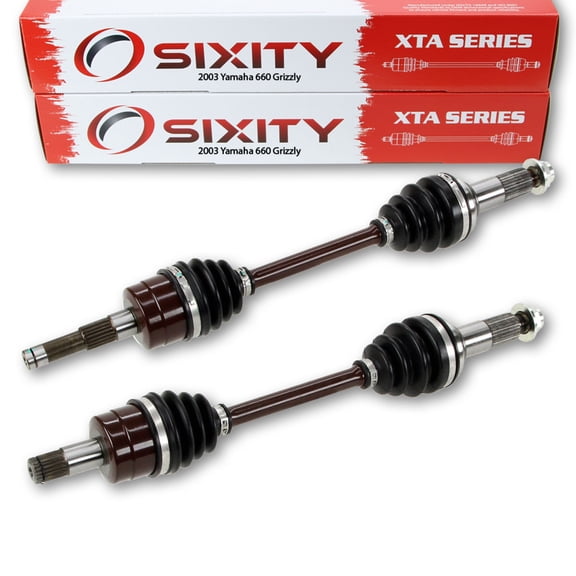 2 pc Sixity XTA Front Left Right Axle compatible with Yamaha Grizzly 660 2003 - YFM660FR YFM660HRN YFM660RGY 4X4