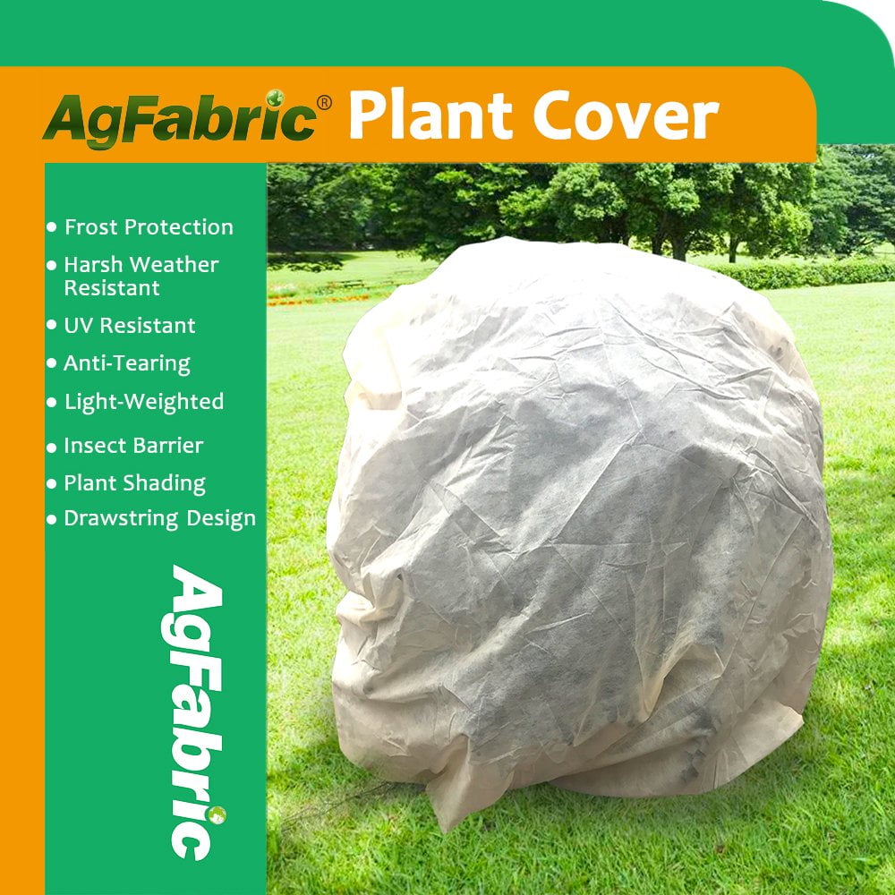 Agfabric Warm Worth Frost Blanket 0.95 oz Fabric of 84"x 72" Shrub Jacket, Rectangle Plant