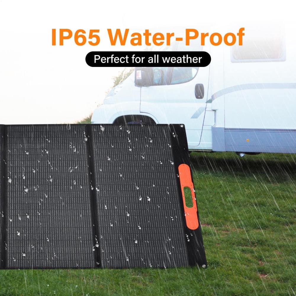 200W Foldable Solar Panel, 23.5% Efficient Monocrystalline Charger, IP65 Waterproof with Kickstands for RV Road Trips