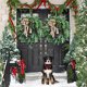 thumbnail image 2 of Matsuzay Guirnalda de puerta Artificial de Navidad, adorno colgante impermeable de estilo bohemio, colgante de pared de árbol de Navidad, aro Decoración del hogar, 2 of 6