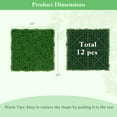 thumbnail image 3 of Costway 12 PCS Faux Green Moss Panels with Insertable Branches Stable X-shaped structure Dark Green, 3 of 9