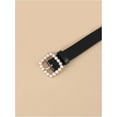 thumbnail image 3 of Zhengup Women's Pearl Buckle Leather Belts Faux Leather Jeans Belt, 3 of 4