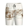 thumbnail image 4 of Fotbe Western Desert Cowboys Pajama Shorts for Men, Men's Pajama Bottoms, Sleepwear,Short Pajama Pants-X-Large, 4 of 9