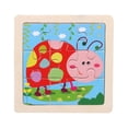thumbnail image 1 of Nueve~Piezas Rompecabezas De Madera Coche De Animales De Dibujos animados Rompecabezas De Madera Educación Infantil Puzzle Educativo 2~5 Años Juguete De Madera, 1 of 3